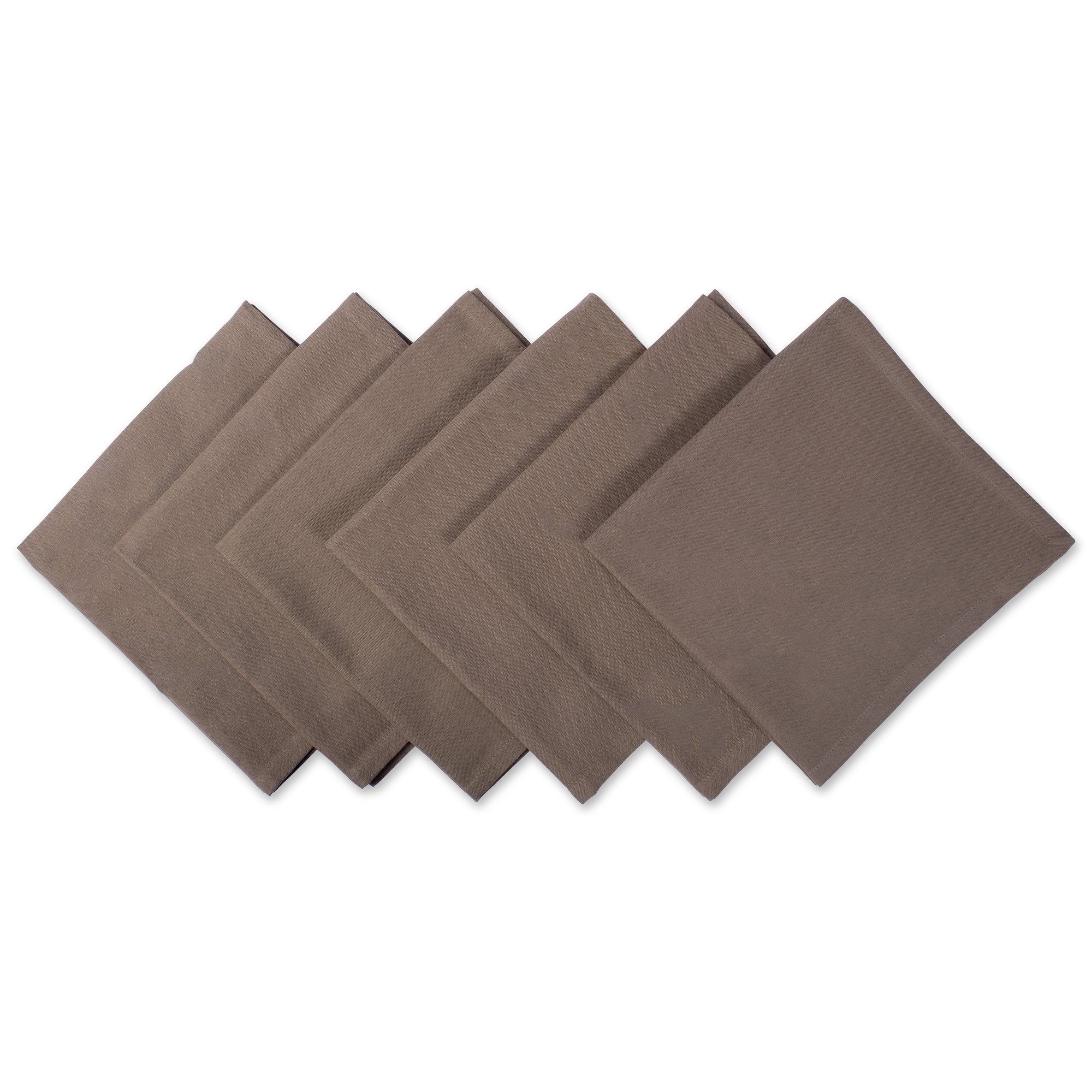 DII Collection, Cotton, Brown, 20" x 20" (Set of 6)