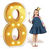 imprsv Marquee Numbers Gold Party Decoration: 4
