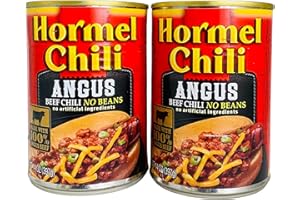 Hormel Chili - Angus Beef Chili No Beans - No Artificial Ingredients 14 Ounce (Pack of 2)