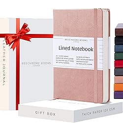 BEECHMORE BOOKS Lined Journal Notebook, 5.8 x 8.3