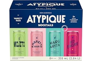 ATYPIQUE Non-Alcoholic Mocktail, Variety pack, 355 mL, 8-Count