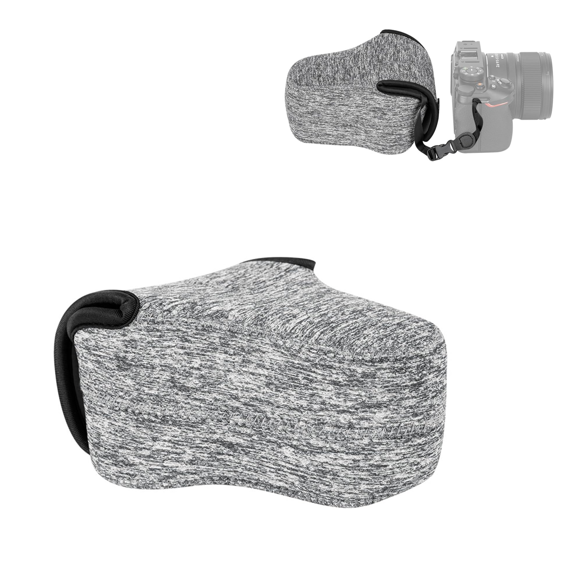 JJC Camera Case Ultra-Light Pouch Bag for Fuji X-T30 X-T20 X-T10 X-T100 + XF 18-55mm f2.8-4/XF 16mm f1.4/XF 23mm f1.4/XF 50mm f2 Lens, Canon EOS R50V M50 M5 M6 Mark II + EF-M 15-45mm, Sony A7C + 50mm