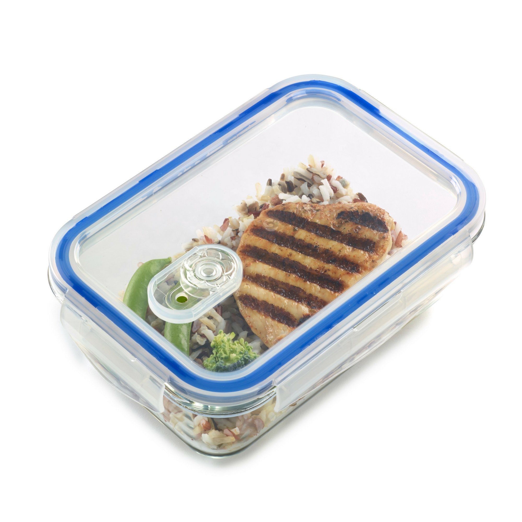 Photo 1 of 1790 Glass Meal Container with Lid (Rectangle, 3.4 Cups (800 ml)