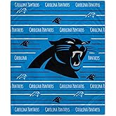 Pegasus Home Fashions Carolina Panthers 60'' x 80'' Logo Stripe Flannel Fleece Blanket