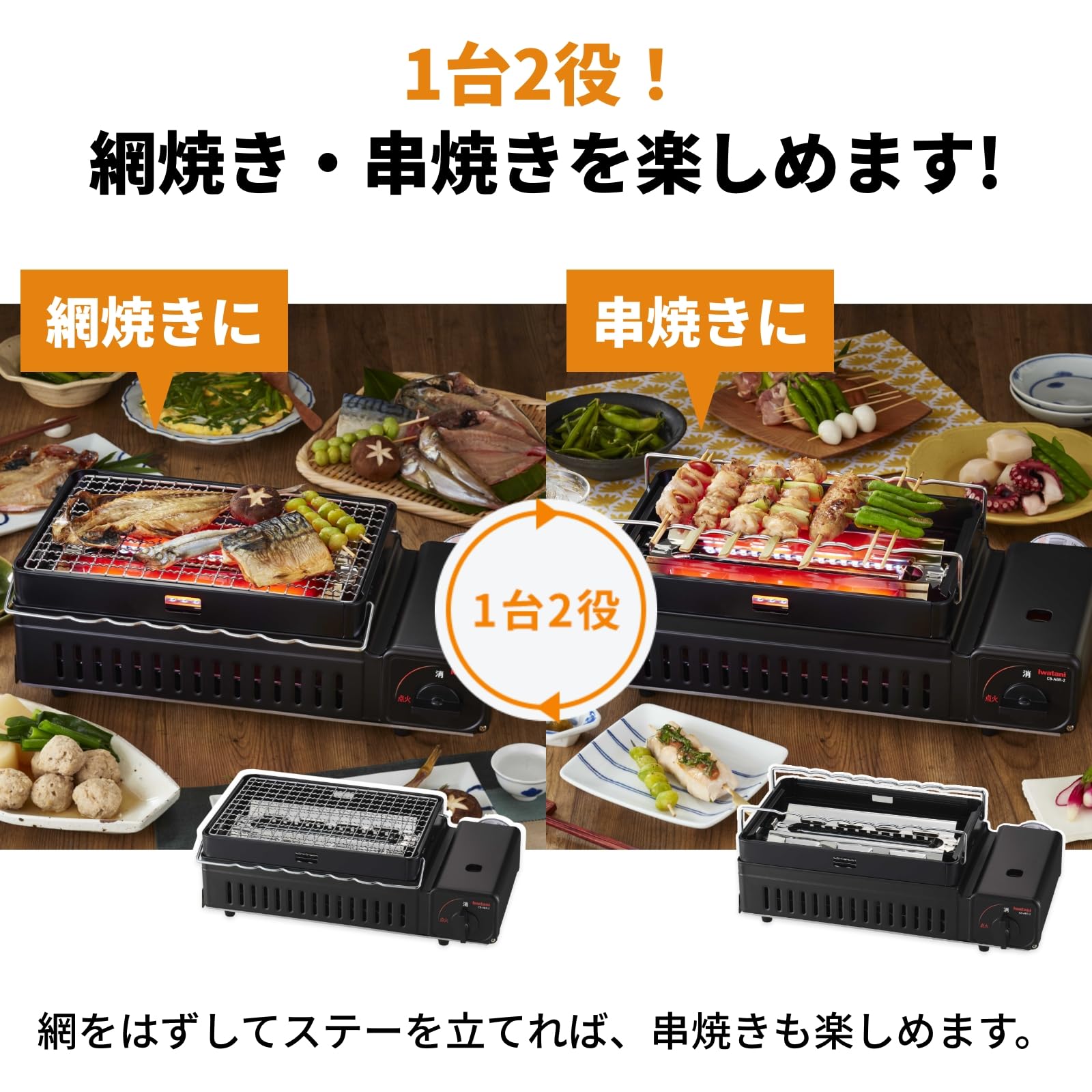 Iwatani Cassette Gas Stove CB-AH-41F With Heat Panel System 4.1kw Made in Japan
