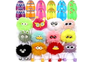 ZZLWAN Easter Basket Stuffers For Kids: 12 Pack Prefilled Easter Eggs With Plush Keychains - Kids Easter Gifts For Girls Boys