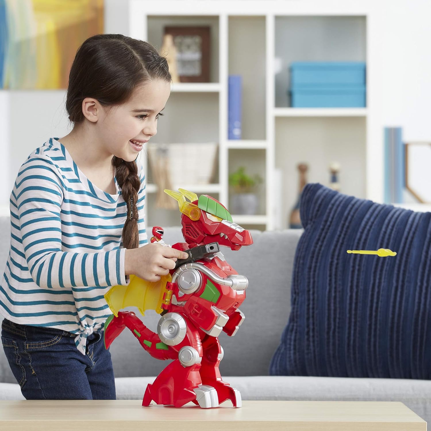 playskool heroes power rangers red ranger and dragon thunderzord