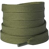 Olukssck 10mm Flat Shoe Laces for Sneakers 28 Colors Shoelaces in 28" - 72" | Athletic shoe strings, double-layer polyester, 8 Sizes 8 sizes for running, casual, boots, fits for men women
