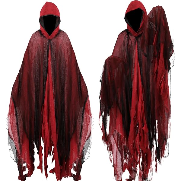 thumbnail image 2 of Halloween Devil Costume Set Vampire Cape Red Black Reversible Cloak... 2 of 14