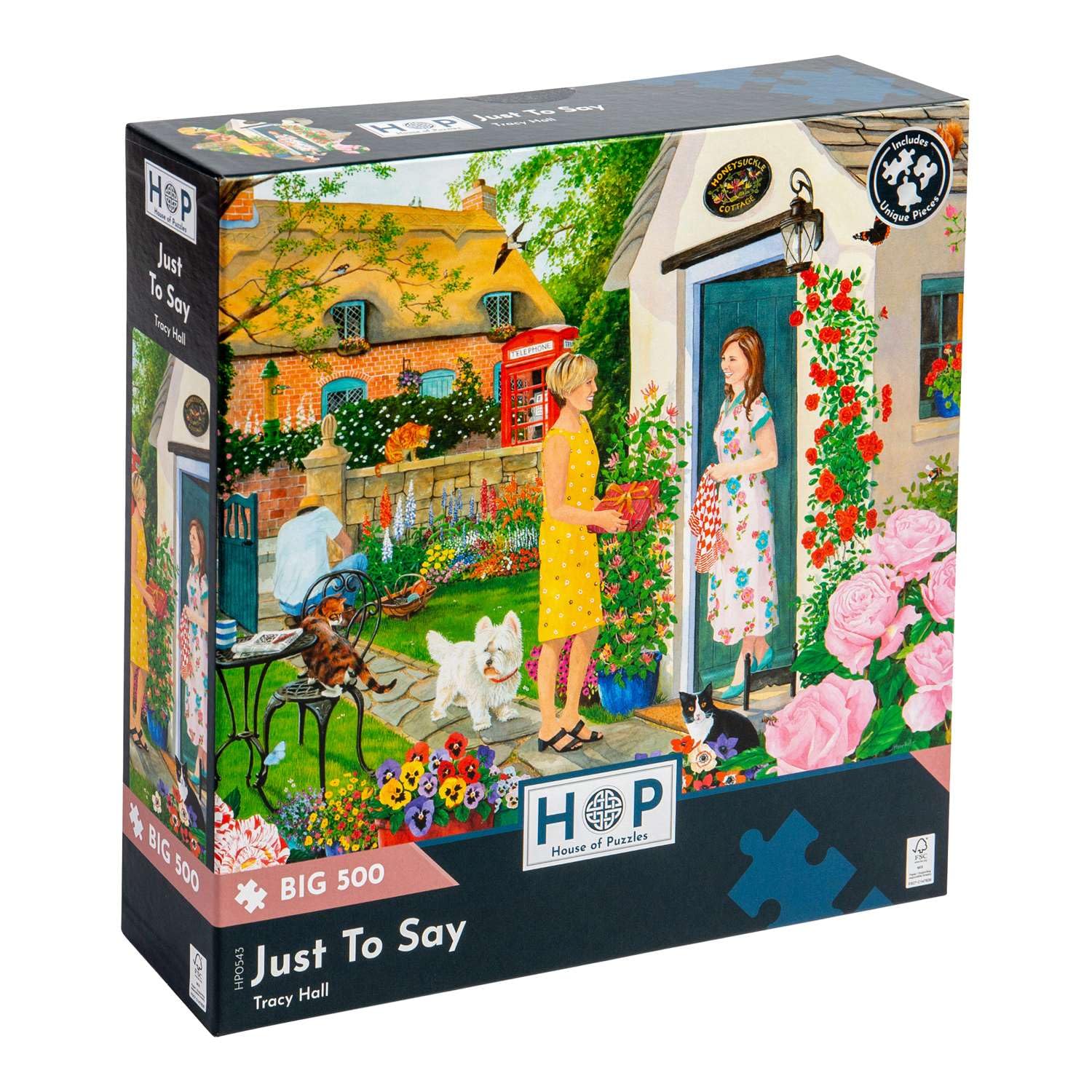 The House of Puzzles - Just To Say Jigsaw - Big 500 Piece Jigsaws For Adults, Extra Large Pieces, Artist Illustrated, Scenic Landscape, Deluxe Puzzle Gifts