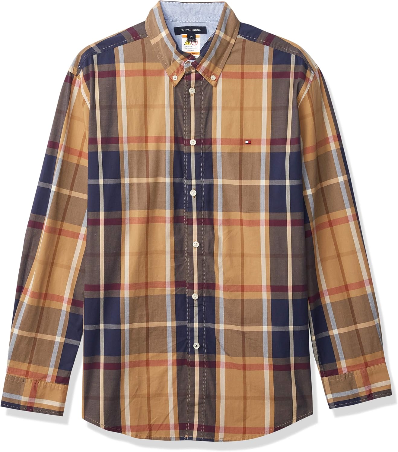tommy hilfiger men's plaid shirt