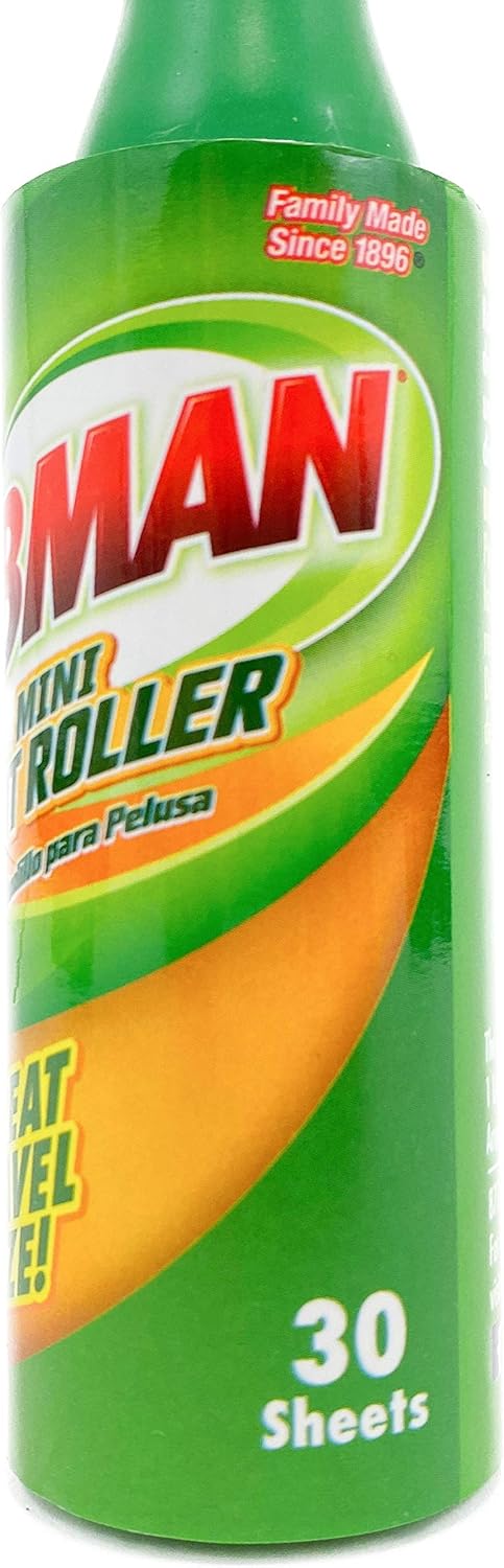 Libman Mini Lint Roller- 30 Sheets Per Roll (Pack of 6-180 Total Sheets) with Free Bonus Reusable Lint Roller: Health & Personal Care