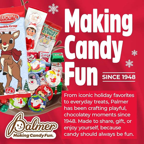 PALMER PEPPERMINT MILK CHOCOLATE STIRRING SPOONS, PERFECT TO USE IN WARM MILK OR COFFEE, MAKING CANDY FUN SINCE 1948 (5 PACK)