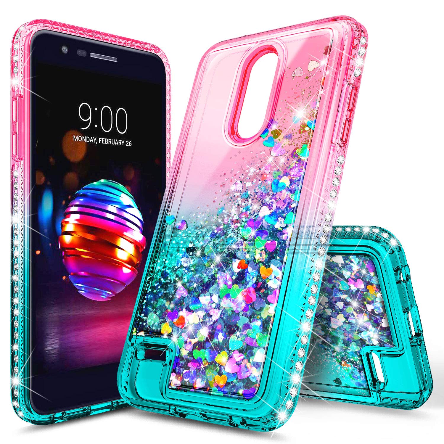 Best Lg K10 Glitter Waterfall Phone Case