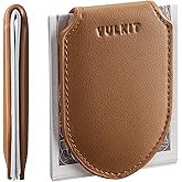 VULKIT Luxury Money Clip Genuine Leather Magnetic Closure Streamline Design Money Clip Wallet, Holds Up to 20 Bills