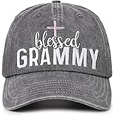 InnoBeta Grammy Gifts, Gifts for Grammy, Blessed Adjustable Embroidered Baseball Cap on Mother's Day, Christmas, Birthday