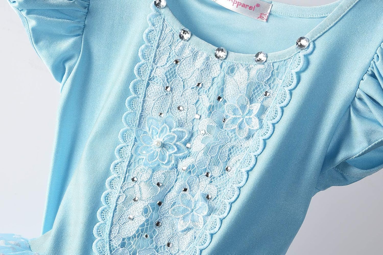 JerrisApparel Girls Princess Costume Puff Sleeve Fancy Birthday Party Dress up: Clothing