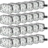 Lonfliness 24 PCS Soccer Cosmetic Bags Soccer Goodie Bags PVC Waterproof Makeup Bag Portable Travel Toiletry Punch Organizer for Soccer Team Gifts, Soccer Coach, Girls Player Sport Party Favors