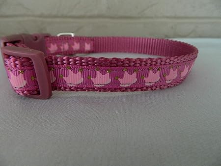 pink princess dog collar