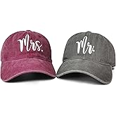 Hepandy Mr Mrs Mom Dad Captain First Mate Mama and Mini Baseball Hats