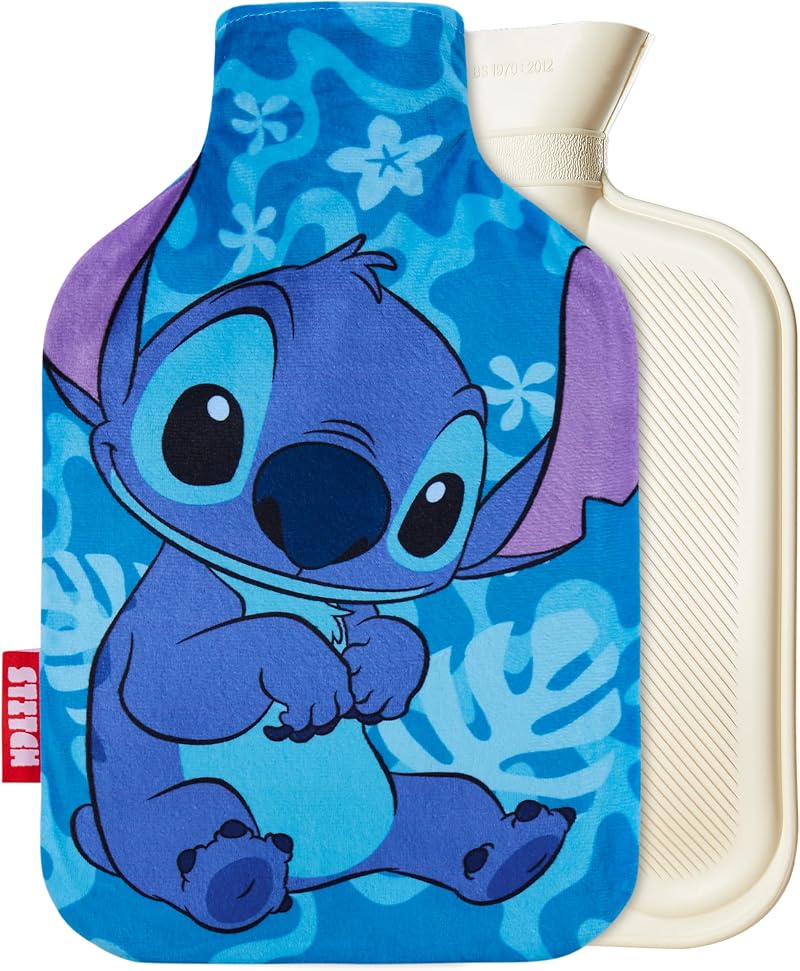 Disney Stitch Hot Water Bottle with Soft Cover 1700 ML