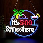 Its 5 00 O'clock Some Where Neon Sign Night light for Bar Club Bedroom Hotel Pub Cafe Wedding Birthday Party Gifts