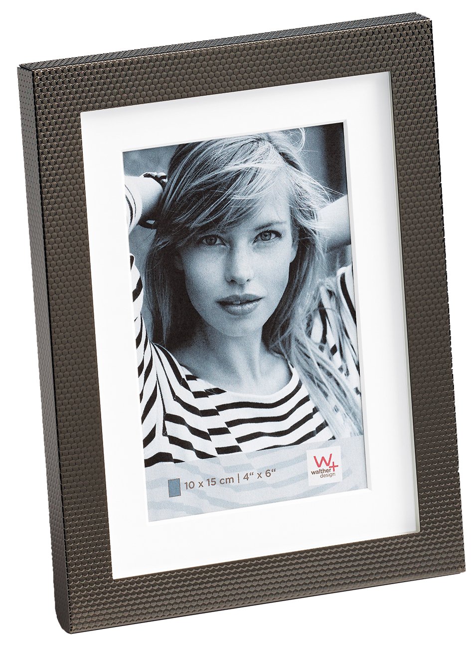 walther Design Picture Frame Anthracite 13 x 18 cm with Passe-PArtOut, Chiara Portrait Frame RI318D