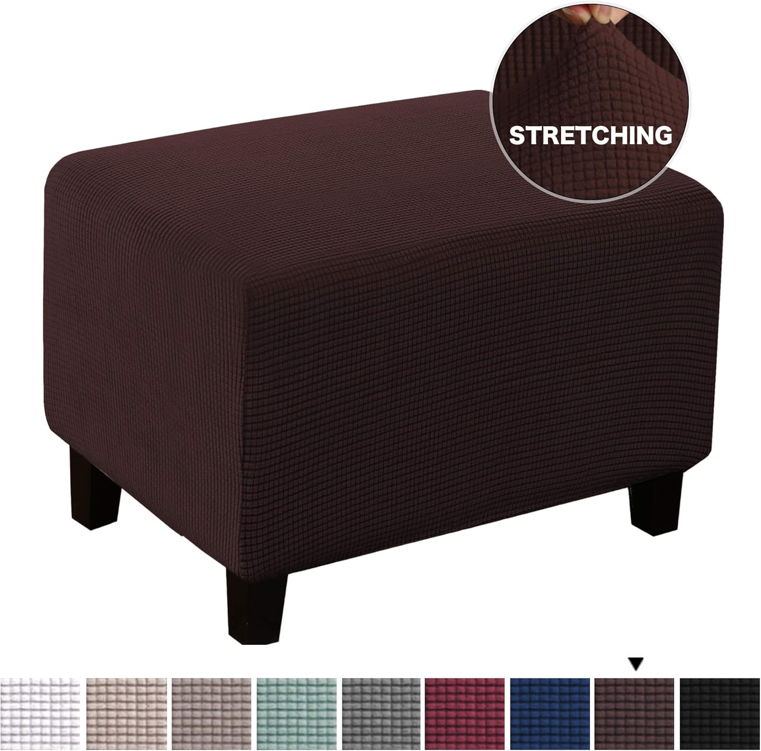 Ottoman Schonbezug Stretch Fußstütze Sofabezug Aufbewahrung Ottoman