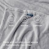 Bedsure Fleece Throw Blanket 150x200 cm Soft Warm Grey view 3