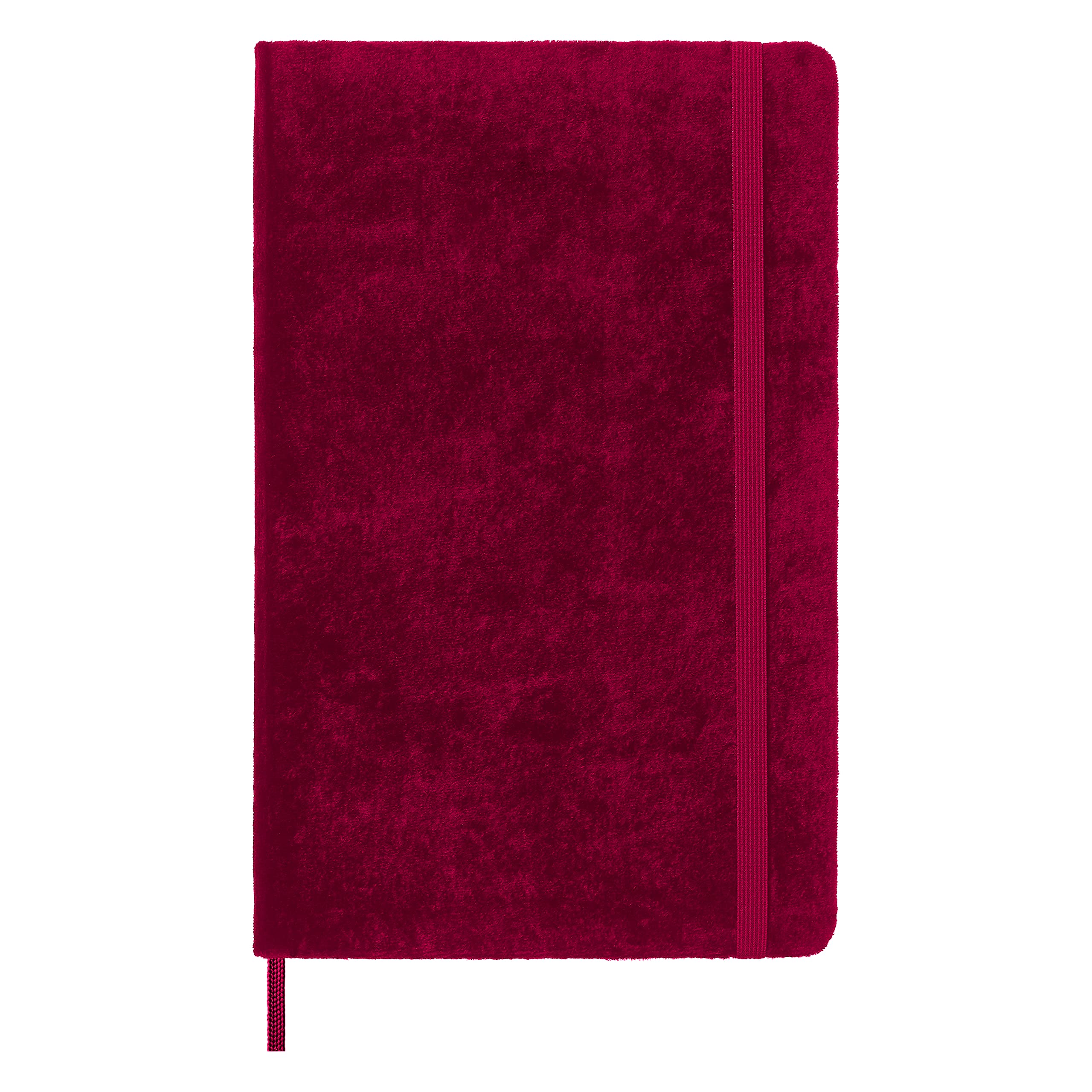 Moleskine Lined Notebook, Limited Edition Velvet Collection, Velvet Hard Cover and Elastic Closure, Pink Colour, Large Format, 144 Pages