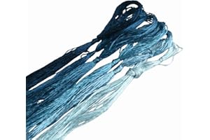 MINGGUXIUYI Natural Mulberry Silk Embroidery Thread, 22m Per Color, Hand-Dyed Gradient, Ideal for Hand Embroidery/Jewelry Mak