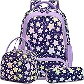 Dafelile Backpack Unicorn for Girls School Preschool Backpack for Girls 3 IN 1 School Bookpack Set with Lunch Bag Pencil Bag