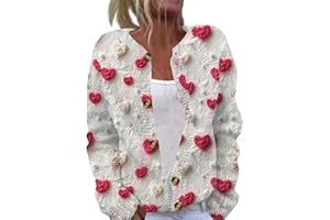 RPVATI Sweater Cardigan Women Open Front Fall Sweaters Long Sleeve Button Knit Outwear Coat Floral Print Jackets