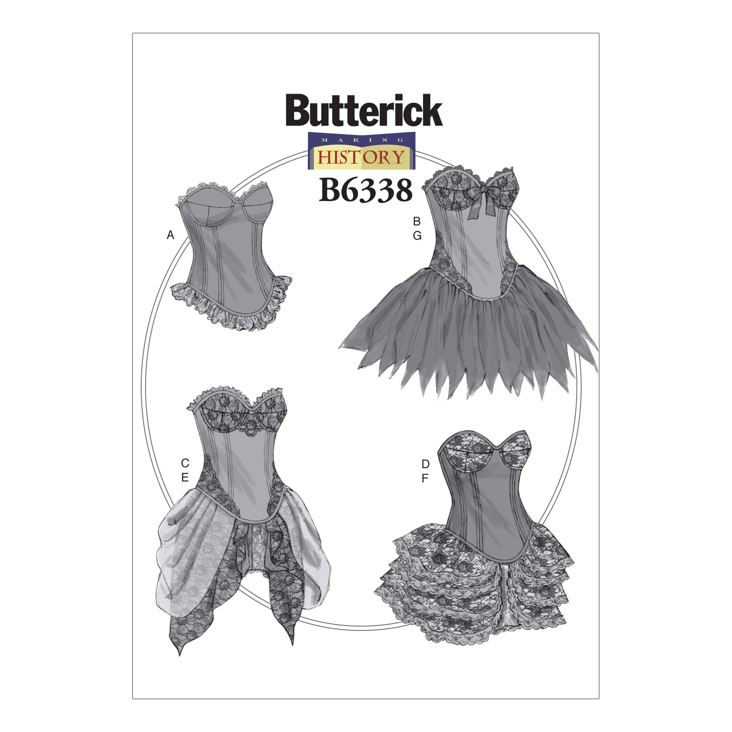 Butterick Patterns B6338 Curved-Hem Corsets & Skirts, A5 (6-8-10-12-14) Butterick Patterns B6338 Curved-Hem Corsets & Skirts, A5 (6-8-10-12-14) Butterick Patterns B6338 Curved-Hem Corsets & Skirts, A5 (6-8-10-12-14)