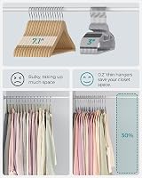 SONGMICS 20 Pcs Plastic Hangers U-Shaped Non-Slip 0.5cm Thick 41.5cm view 4