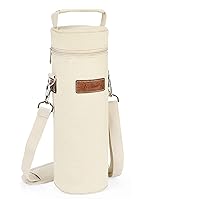 Tirrinia Single Wine Cooler Bags - Insulated & Padded Portable Wine Tote Carrier for Travel, BYOB Restaurant, Wine…