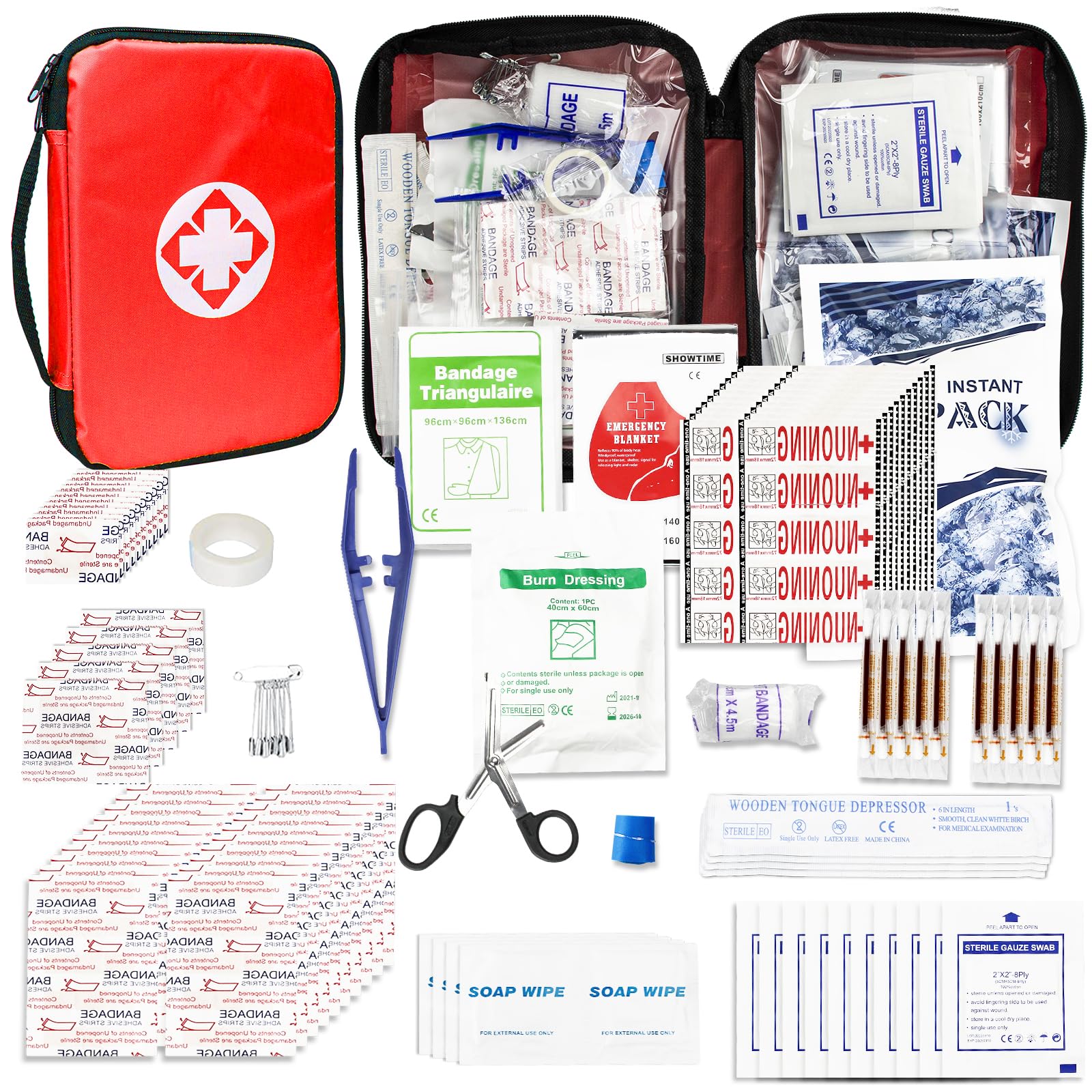 Travel-First Aid-Kit Car-Home 300PCS Survival-Kit