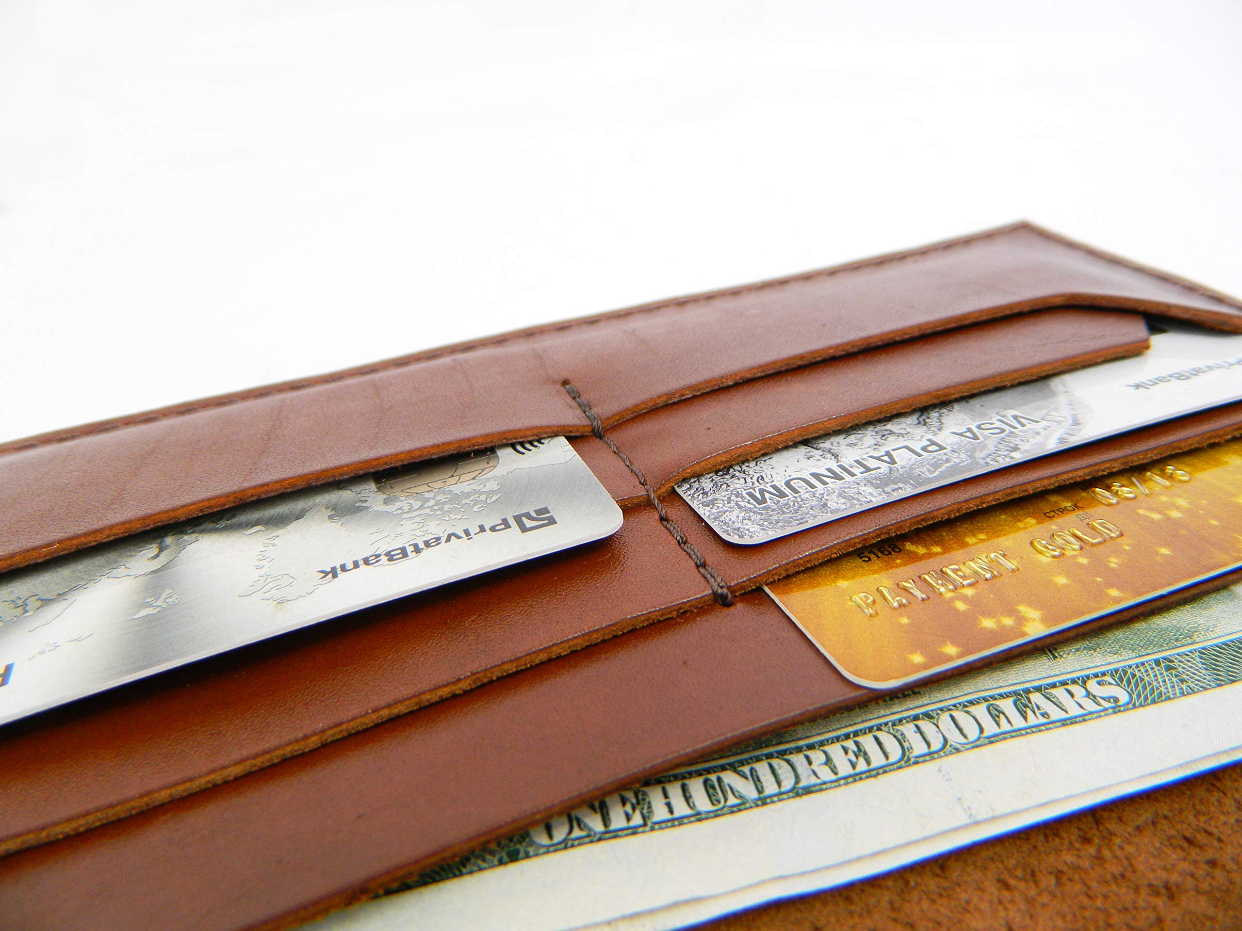 Chiara Collection Men\'s, Women\'s Genuine Leather Long Wallet Card Holder Phone Case (Brown)