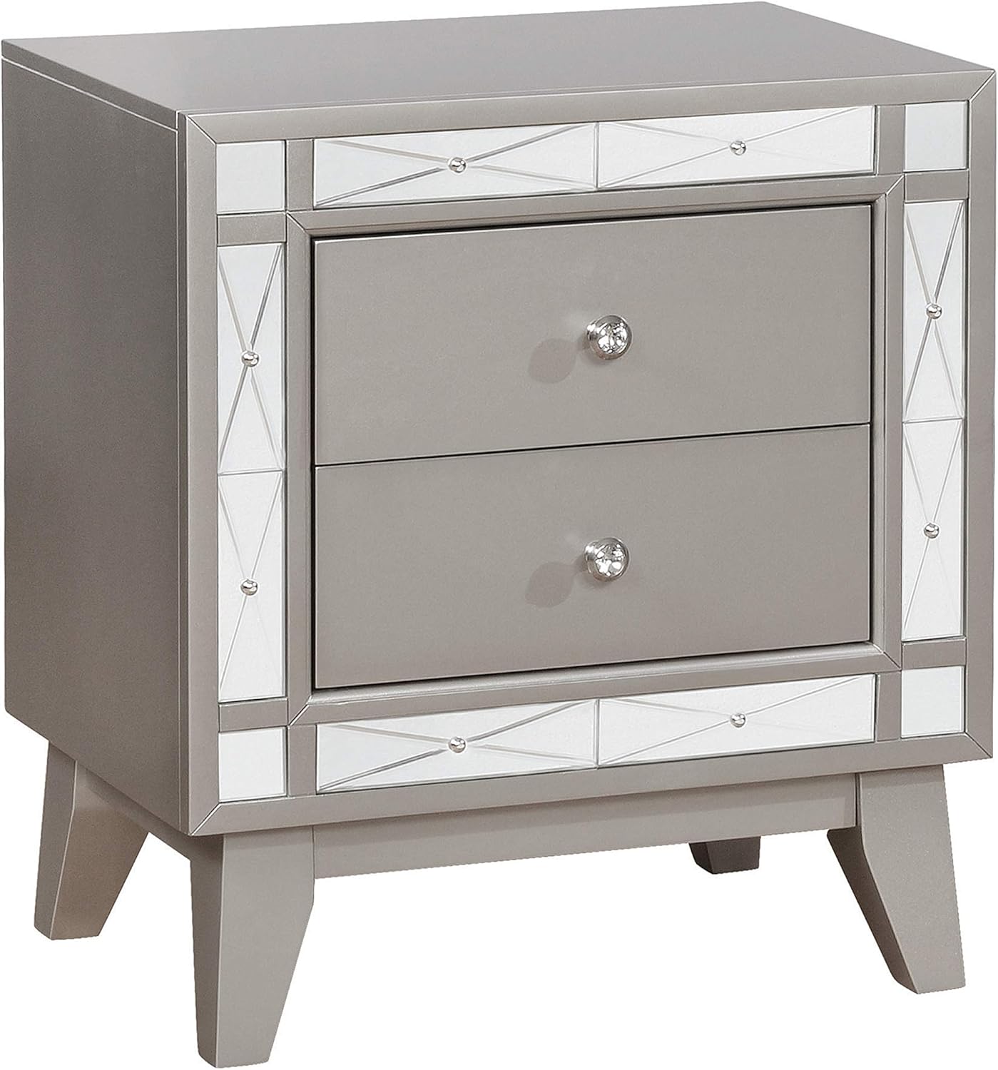 Amazon Com Coaster Co Nightstand Metallic Mercury Furniture Decor