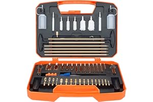 Raiseek Gun Cleaning Kit Rifle Pistol Shotgun Universal Cleaning Kit for 20GA 12GA .45 .40 .357/.380/.38/9MM .338 .325/8mm .30/7.62MM .270 .250 .243 .22 .17 All Calibers