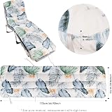 WildFun Sun Lounger Cushions 170x53x8 cm Non Slip Tied Garden Cushion view 3