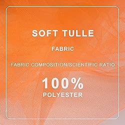 Orange Tulle Fabric Roll Spool Bolt