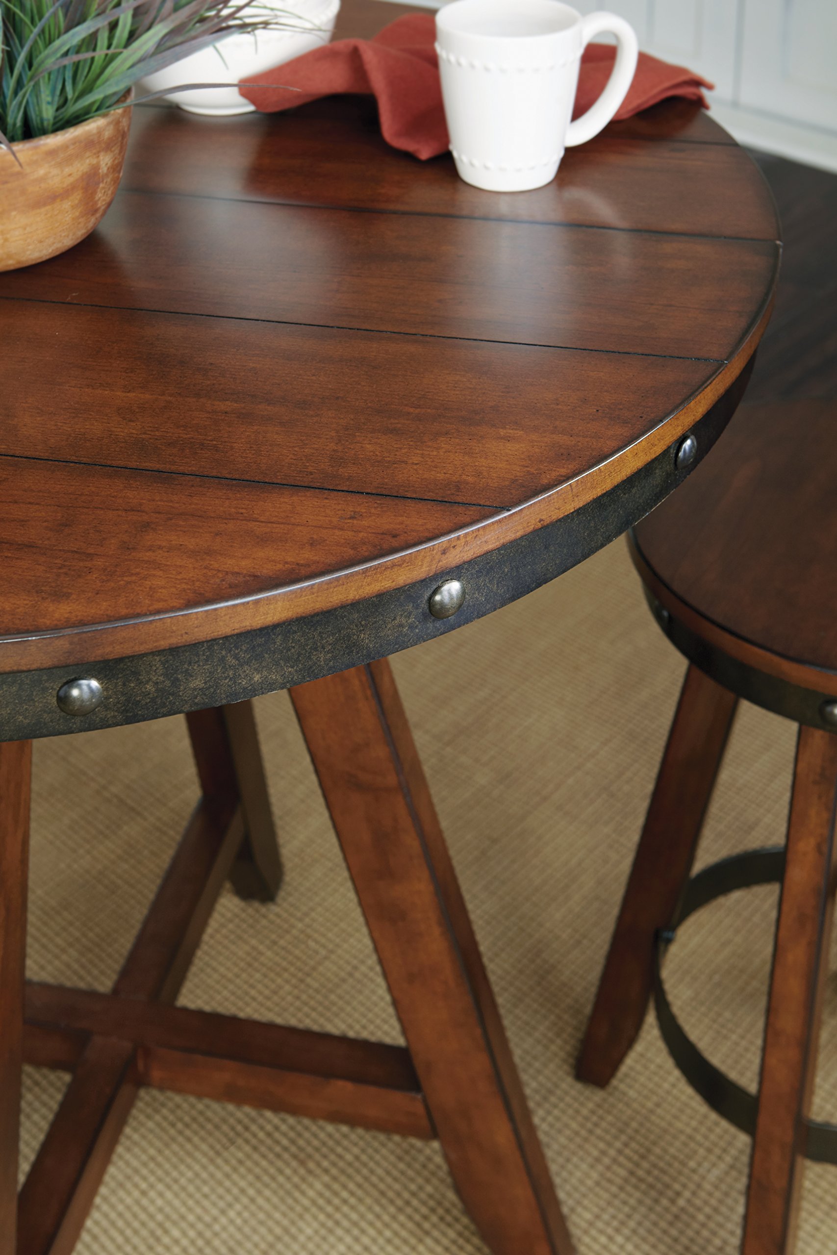 Sauder 415089 Carson Round CounterHt Table, Washington Cherry
