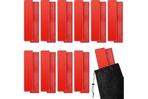 Blueweenly 10 Pcs White Court Line Marker Kit Flat Rectangular Gym Floor Spot Boundary Markers Agility Training Accessories for Soccer Basketball Volleyball Badminton Outdoor