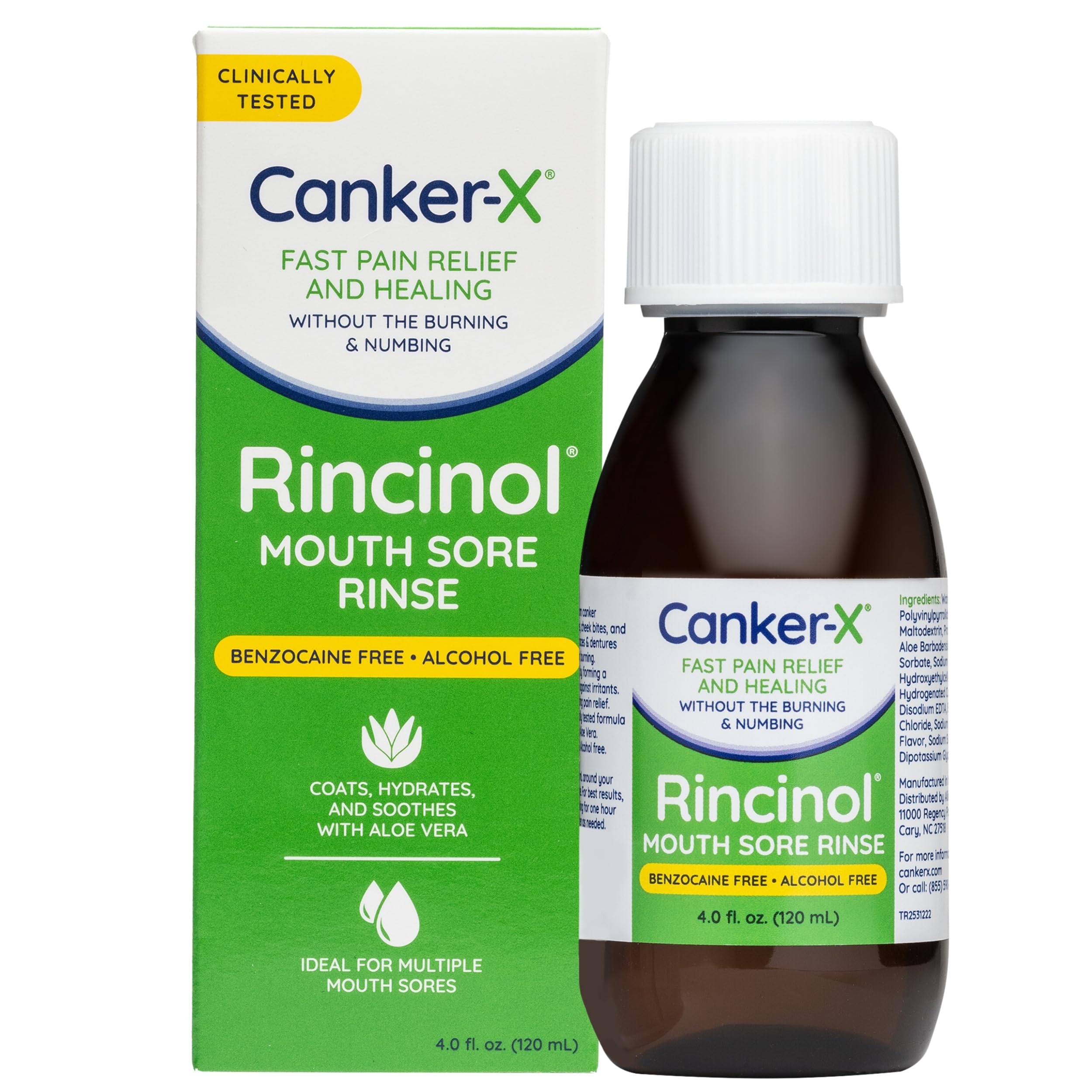 Mua Rincinol Oral Rinse Mouthwash, Quick Pain Relief from Canker Sores