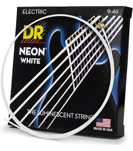 Corde Per Basso Elettrico DR Strings Hi-Def NEON Bianco Medium 45-105 USA - Foto 2