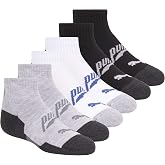 PUMA Boys' 6 Pack Quarter Crew Socks