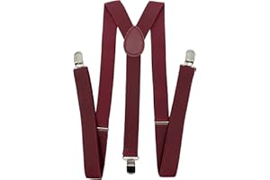 LOLELAI Suspenders for Women and Men | Elastic, Adjustable, Y-Back | Pant Clips, Tuxedo Braces