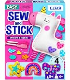 KRAFUN Kit de Couture Sirène pour Enfants dès 7 Ans, 5 Poupées en KRAFUN Kit de Couture Sirène pour Enfants dès 7 Ans, 5 Poupées en