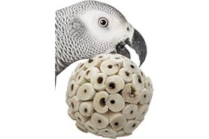 Bonka Bird Toys 1214 Pk3 All-Natural Sola Atta Balls, 3-Pack, 2" Diameter, Soft and Lightweight Chew and Foot Toys for Birds, Small Pets, and DIY Crafts, Safe for Parrots, Parakeets, and Cockatiels